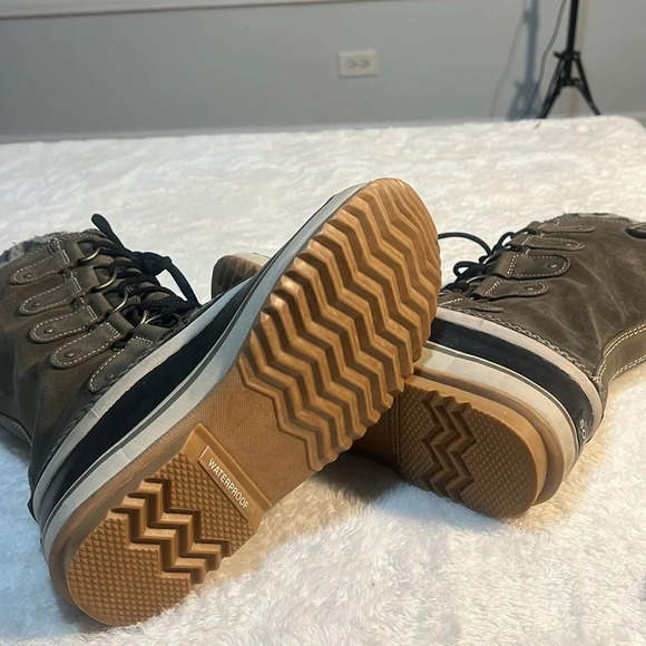 Sorel Women’s Sz 9.5 Joan Of Arctic Knit Army Green Snow Outdoor Winter Boots - Picture 14 of 16